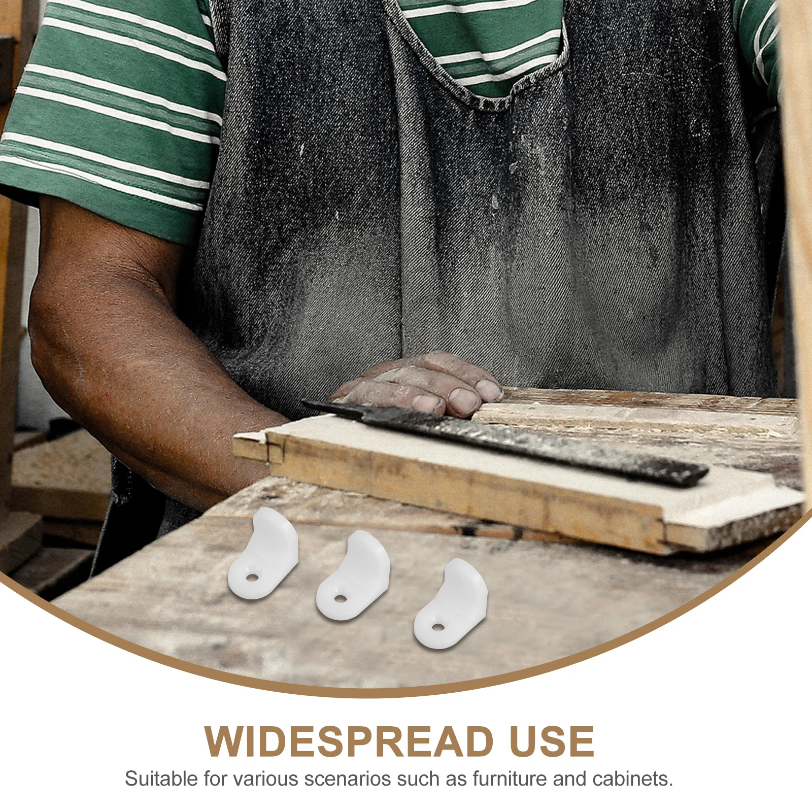 

100pcs Plastic Corner Brackets L Brackets For Cabinet Shelf Support Wood Bracket Right Angle Shelf Braces Small L Bracket For