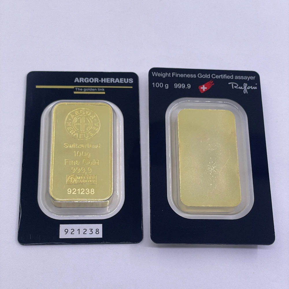 100g Argor-Heraeus Switzerland 24k Gold Bar Sealed package serial number 1oz apmexBar Switzerland Certified Assayer Gold Bullion