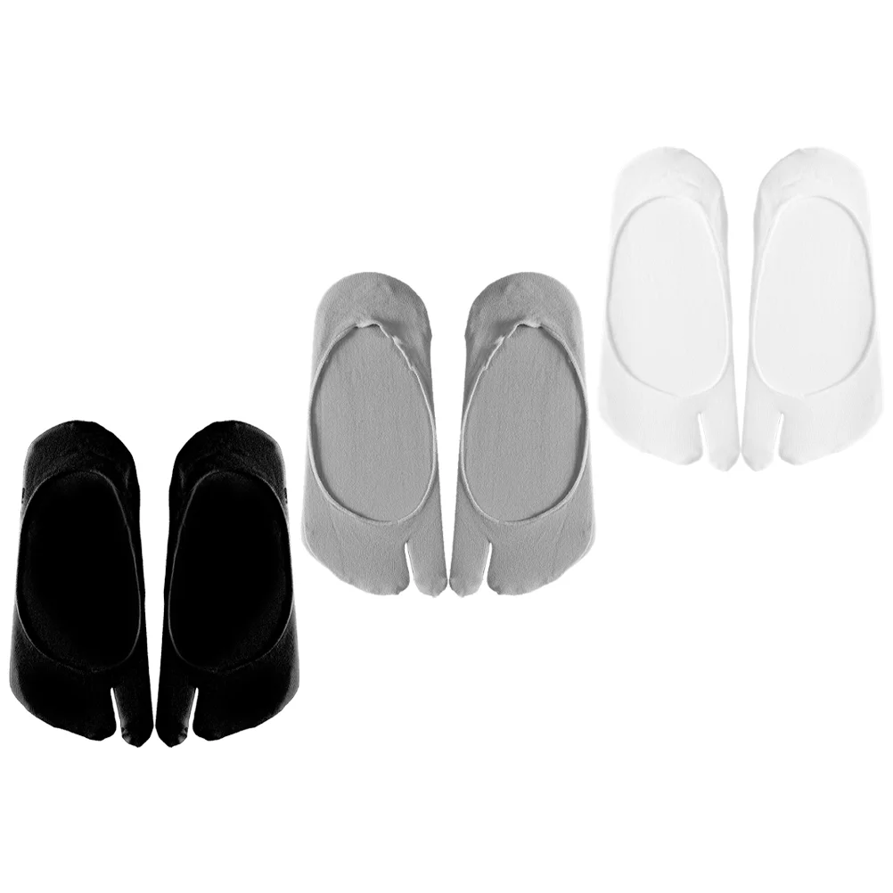 

3 Pairs Tabi Socks Toes Separate No Show Shorts Holding Hands Women With Separated Nylon Cotton Thin Man