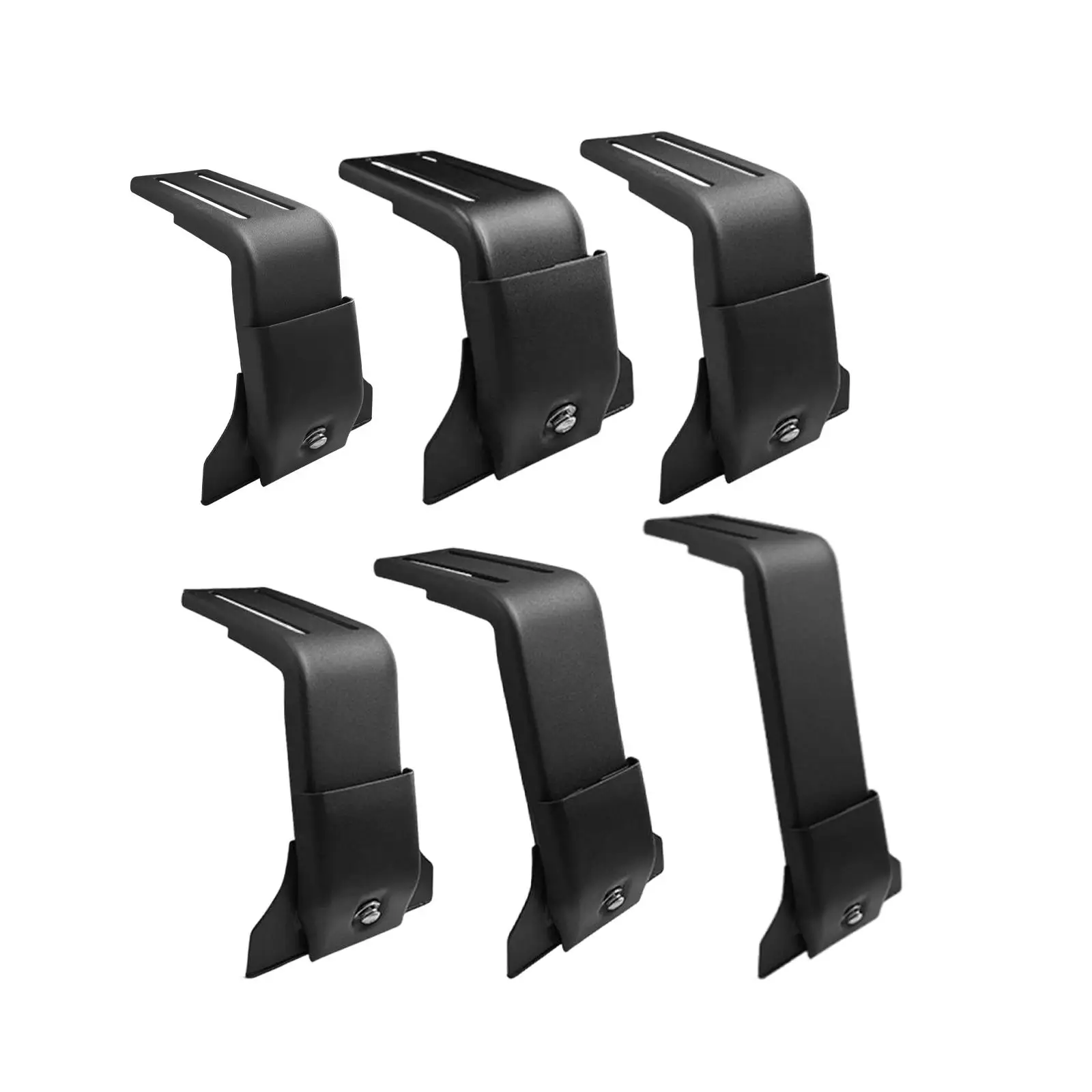 Soporte de Acero al Carbono para Baca de Techo con Ajuste de Altura, Abrazadera para Canaletas, Accesorio de Montaje Resistente para Almacenamiento Universal en el Techo del Vehículo