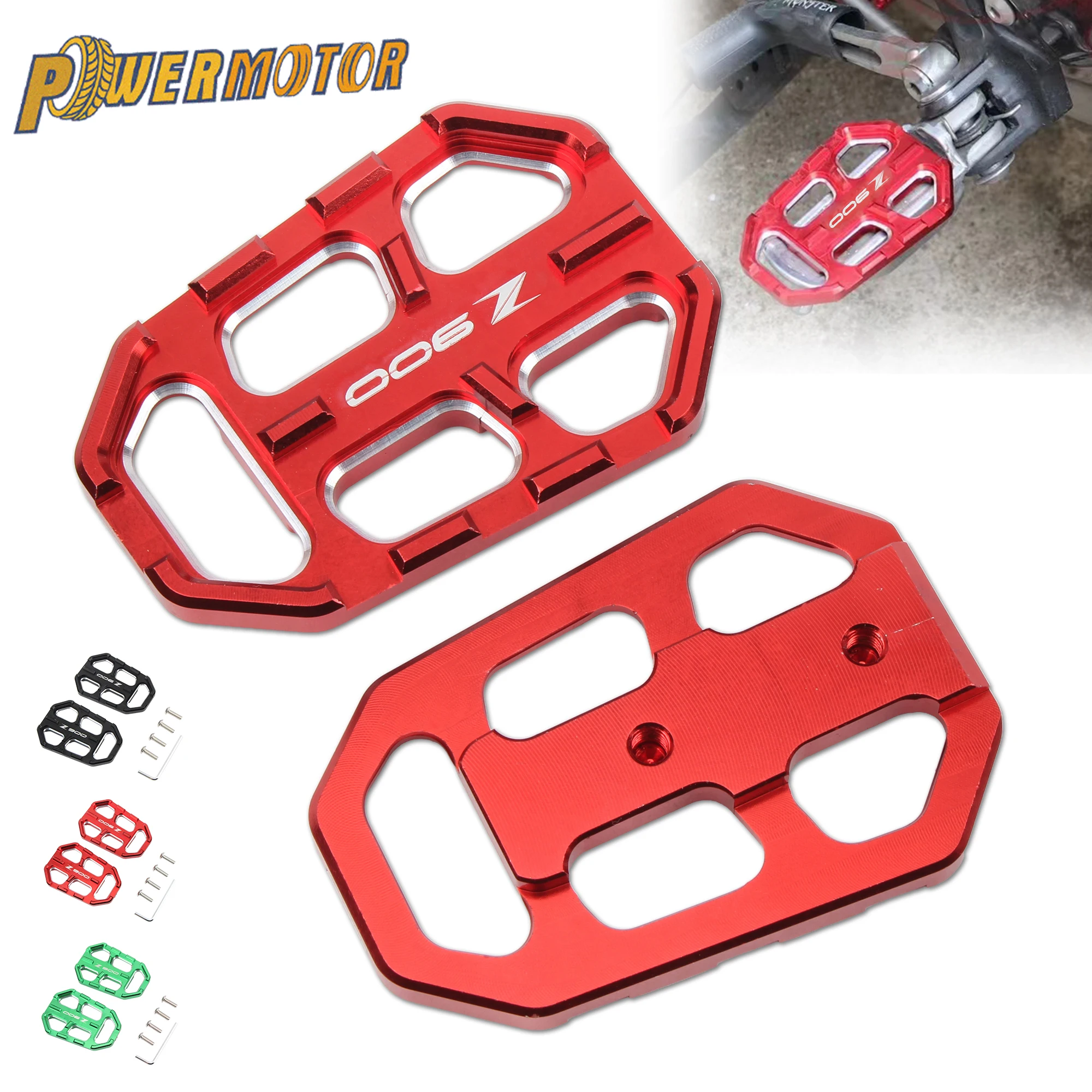 

Moto Accessories Motorcycle Motocross Enlarge Foot Pedal Footrest Footpeg Dirt Pit Bike For Kawasaki Z900