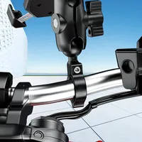 Motorcycle Handlebar Base 17mm 25mm Ball Mount Holder Aluminum Alloy Bicycle Riding Clip Adjustable for Motorcycle Phone Holder