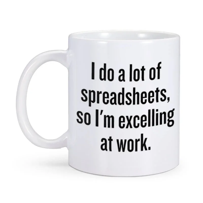Supply Interesting Accounting Creative Gifts Ceramic Mugs Letter Printing Heat Transfer Coffee Mugs Multicolor Mug