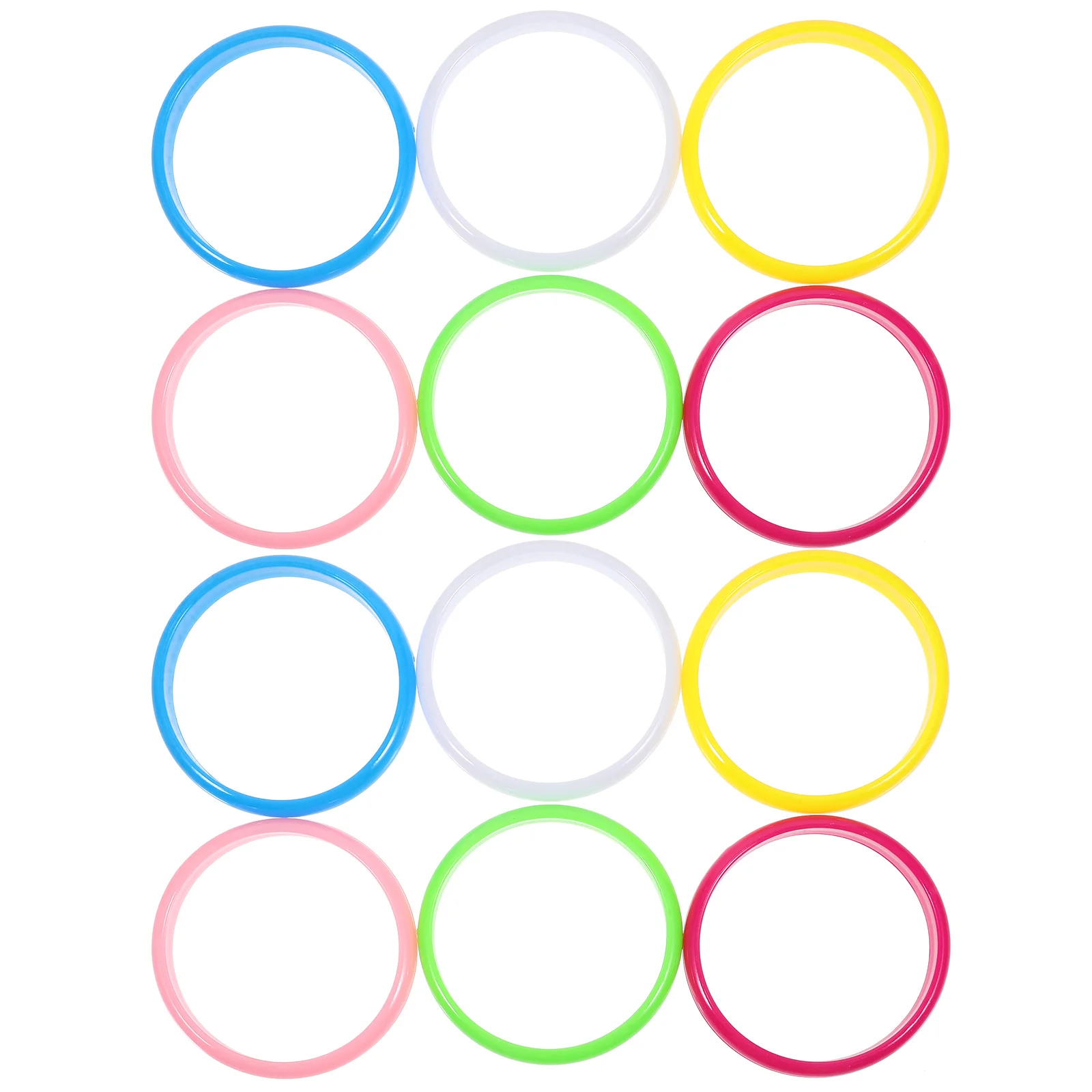 

12pcs /Set Candy Bangles For Women Kids Fashion Plastic Bangles For Kids Jewelry Plastic Bracelets Decoration Diy Gift