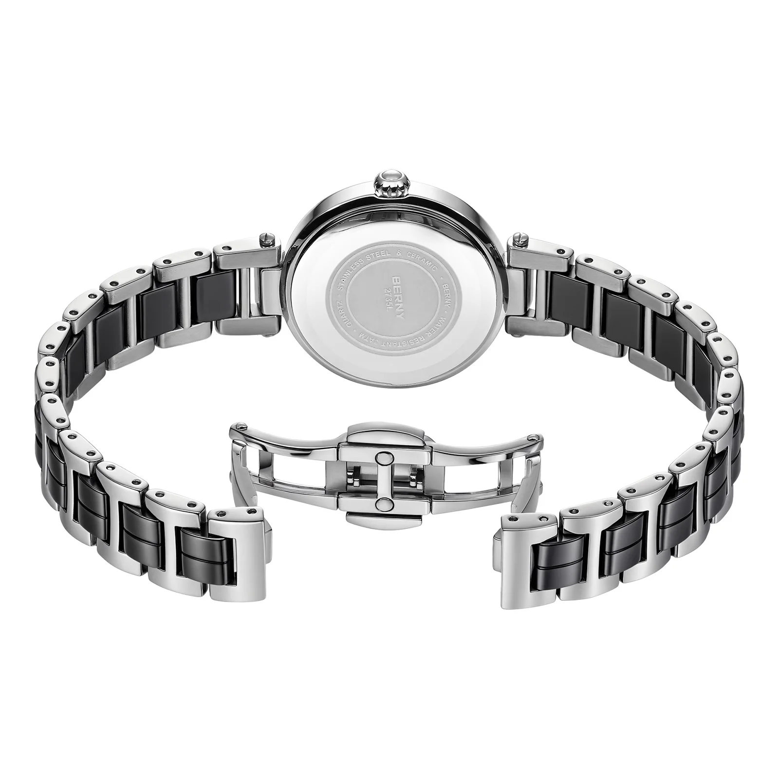BERNY Women's Watch High Quality Casual Fashion Ceramics Quartz Women Watches Elegant Luxury Wristwatch For Ladies