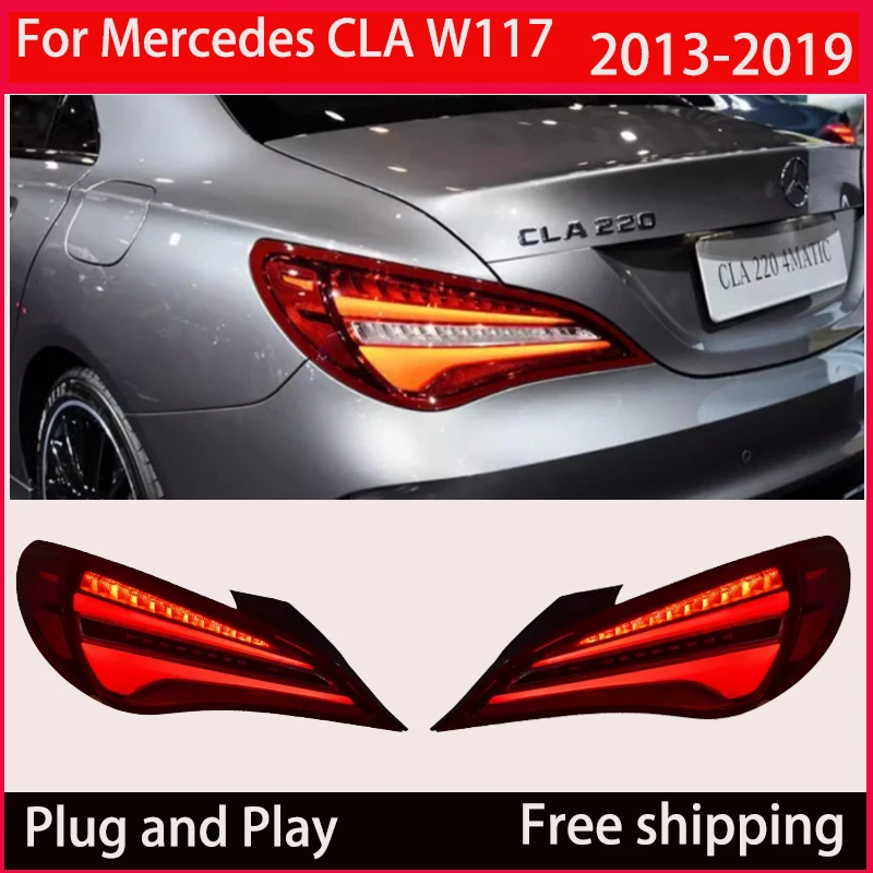 

Автомобильный Стайлинг, передняя фара для Benz CLA 2013-2019, задний фонарь, динамический сигнал поворота, Mercedes W117 CLA180 CLA200 CLA300, задняя фара DRL + указатель поворота