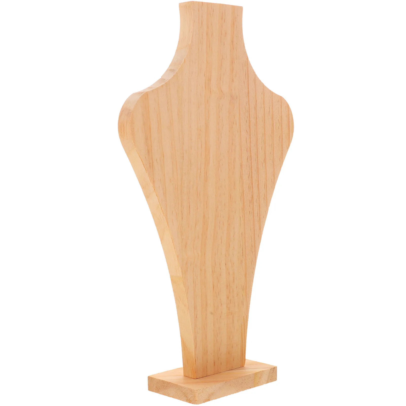 

1Pcs Wooden Necklace Display Rack Neck Mold Shape Jewelry Hanging Stand for Home Store Decoration Organizer Pendant Holder Brown