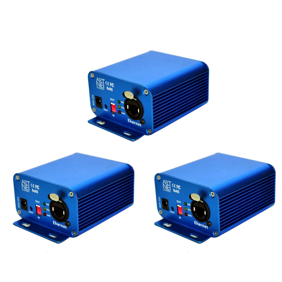 AS95-3X Artnet 1024 2 Port Bidirectional Artnet Converter Standard DMX512 Output RJ45 Net Connector Sulite DMX LAN512 US Plug