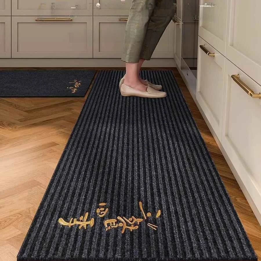 

Thickened Kitchen Mat Anti-Slip Oil-Resistant Wipeable No-Wash Water-Absorbent Entrance Door Mat Durable Dirty-Resistant Wate...