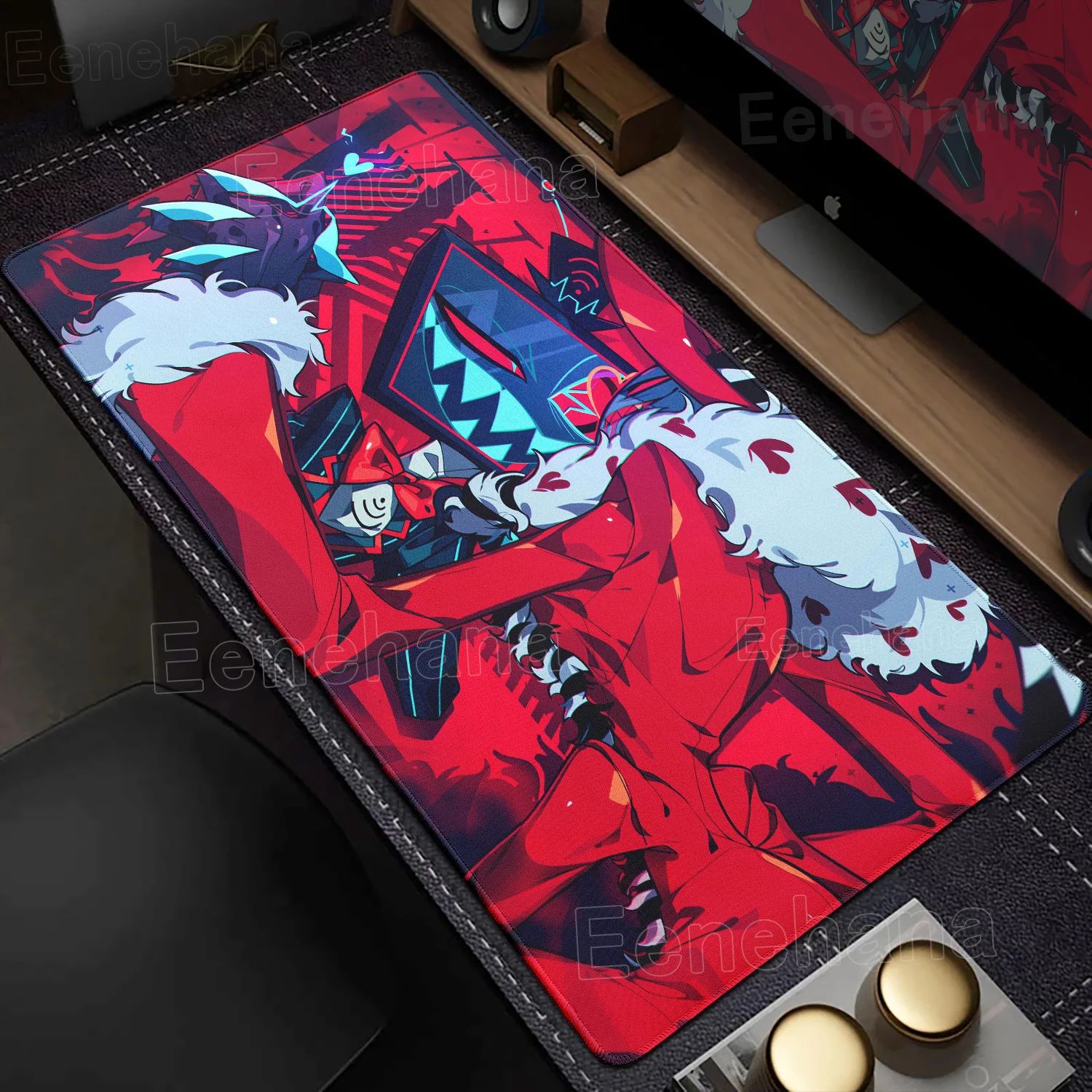 XXL Anime Gaming Mouse Pad Hazbin Hotel Game Player Computer Accessories Tabletop Laptop Keyboard