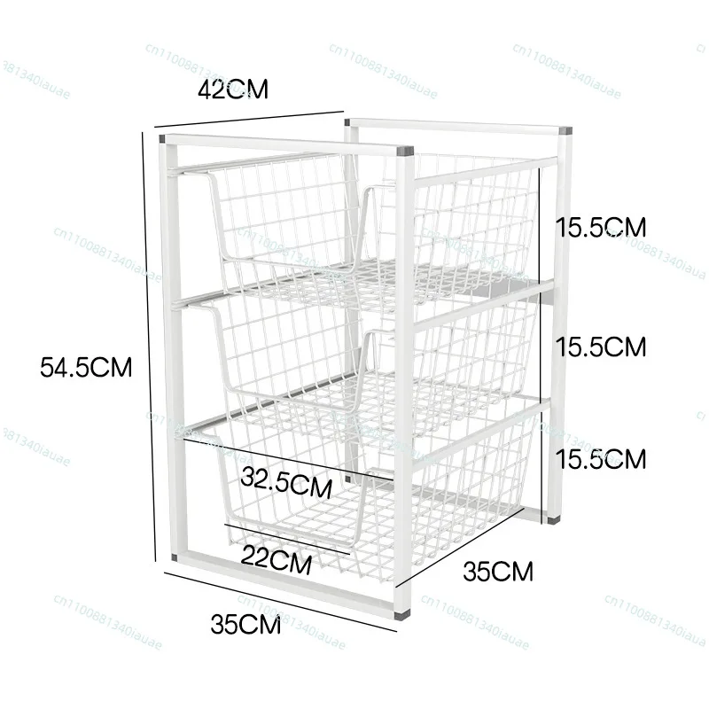

Кухонный угловой шкаф-корзина, выдвижной, для посуды и специй, из кованого железа, двухъярусный, трехслойный, встроенный