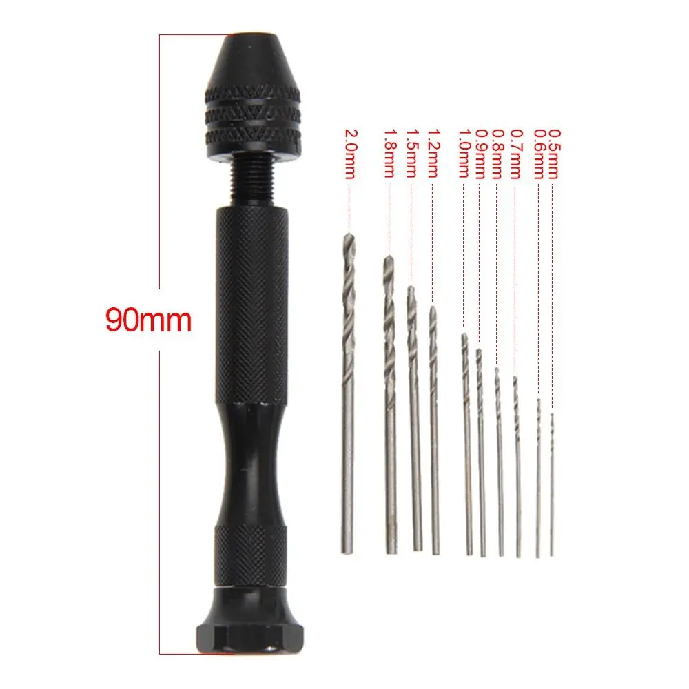 Resin Mold Tools Mini Micro Rotary Tools Aluminum Hand Drill Woodworking Drilling With Keyless Chuck Manual Hand Drill