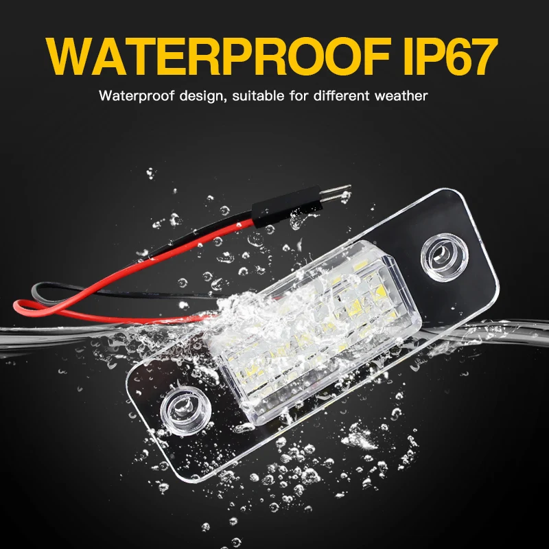 

2PCS LED License Plate Lights Canbus For Audi A8/S8 Quattro D3 2002-2009 White Number Plate Lamps OEM:4E0943021 Car Accessories