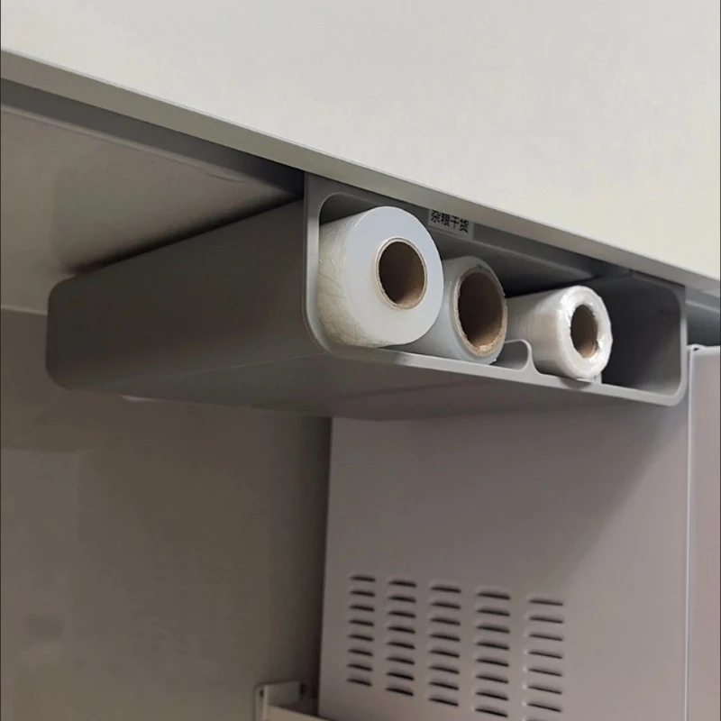Non Perforated Storage Rack, Kitchen Partition, Wall Mounted Tin Foil, Cling Film Storage Box, Hanging Cabinet, Lower Hanging Ra