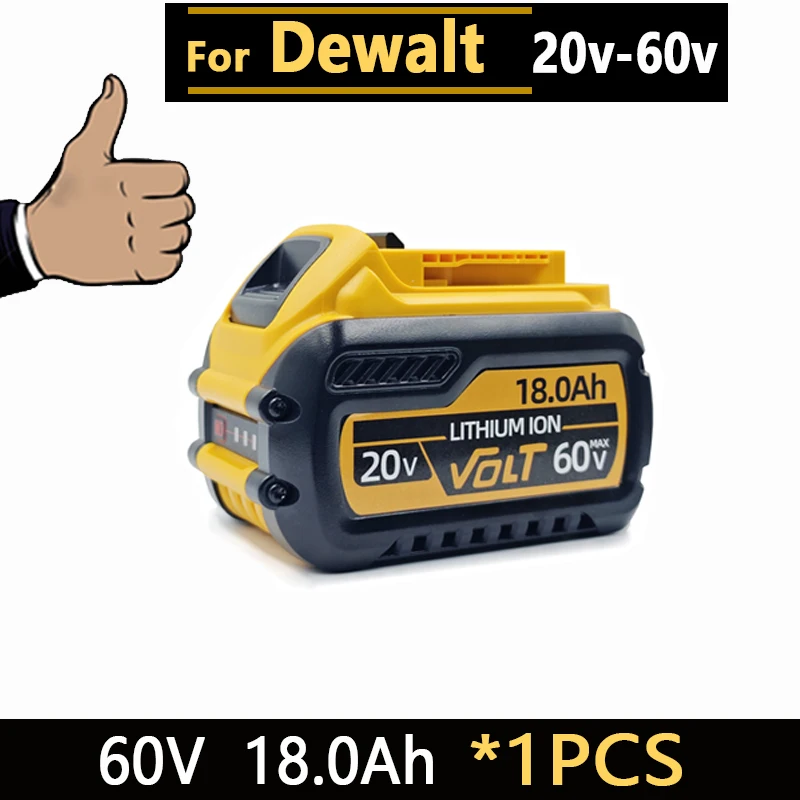 Nieuwe krachtige accu voor DEWALT 20v/60V batterijen DCB200 DCB205 DCB206 * accugereedschap 18V batterij 3AH 8AH 12AH 18AH accu's DCD805
