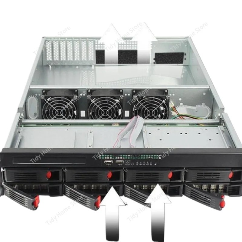 

Серверный корпус с возможностью горячей замены 2U8, корпус промышленного управления с двумя процессорами и большой платой NVR