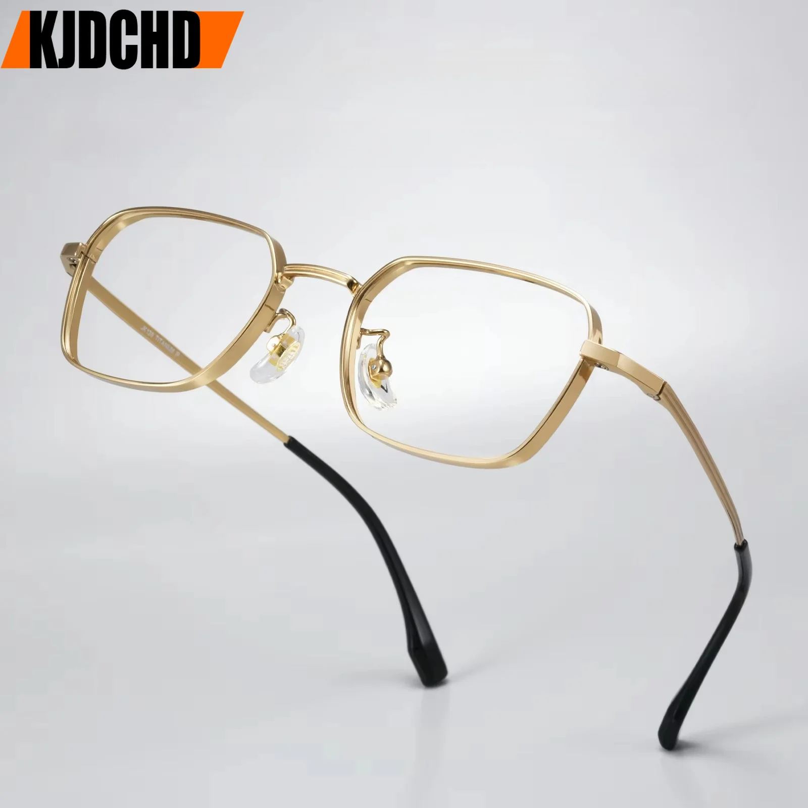 KJDCHD Small Size Men's Titanium Alloy Glasses Ultra Light Fashion Square Business Flexible Woemn Eyeglasses Framen