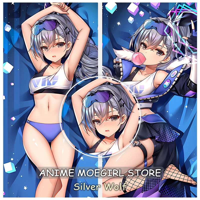 

Honkai: Star Rail Silver Wolf Kawaii Dakimakura Pillowcase Anime Otaku Custom Pillow Case 2-Sided Printed King Cushion Covers