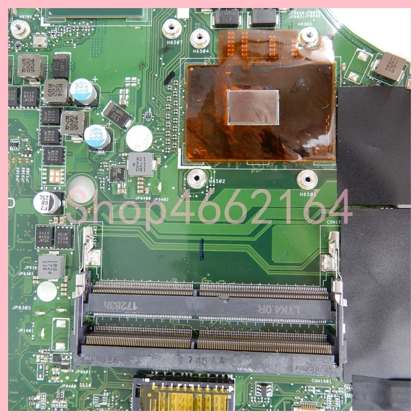 Placa-mãe portátil para Asus, GL553VD, i5, CPU i7-7th Gen, GTX1050, GPU Mainboard, GL553VE, FX553V, FX553VE, FX53V, FX53VD, ZX53V