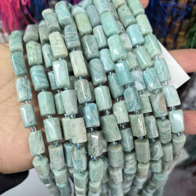 Natürliche Zylinder Stein Perle Bunte Weiße Jaspis Quarz Rohr Charms Perlen Für Schmuck Machen Diy Armbänder Halskette – Detail 21