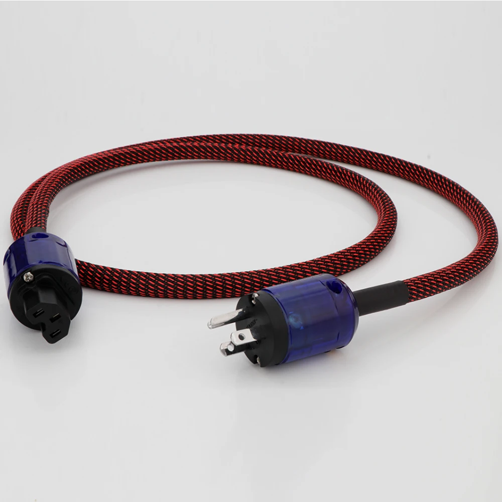 Preffair D501 كابل الطاقة النحاس النقي مطلي بالروديوم الولايات المتحدة/Schuko و IEC المقابس كابل الطاقة الرئيسي