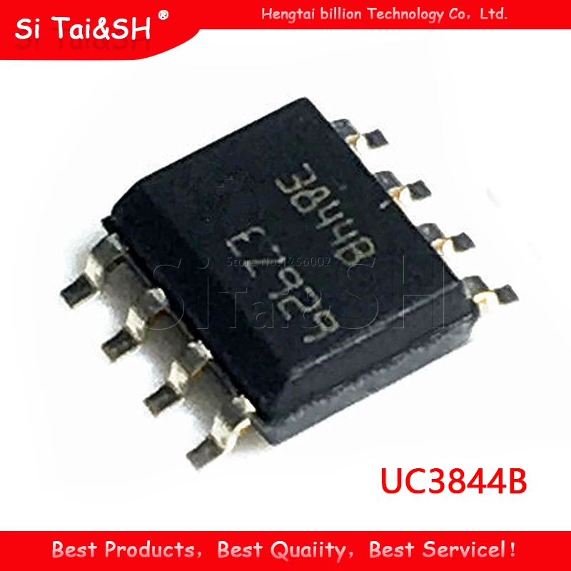 10 ピース/ロット UC3844BD1R2G 黒プラスチック保護ケース SOP-8 UC3844B SOP UC3844BD1R UC3844 SMD
