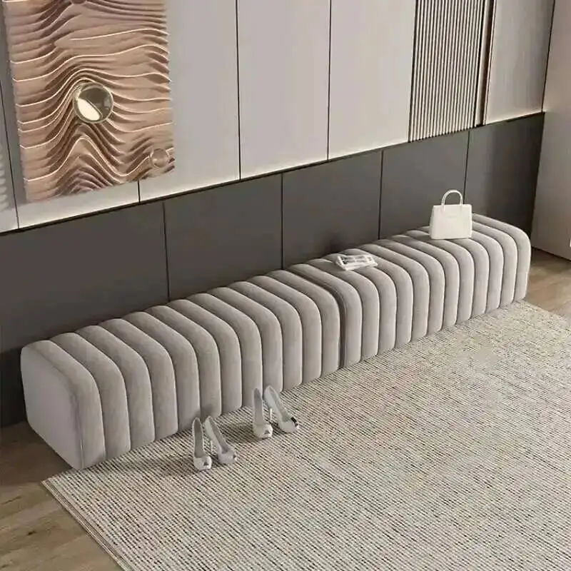 Comfortable Side U Bag Cloakroom Nordic Doorway Ottoman Shoe-changing Soft Stool Bench Stools Home Sofa Furniture