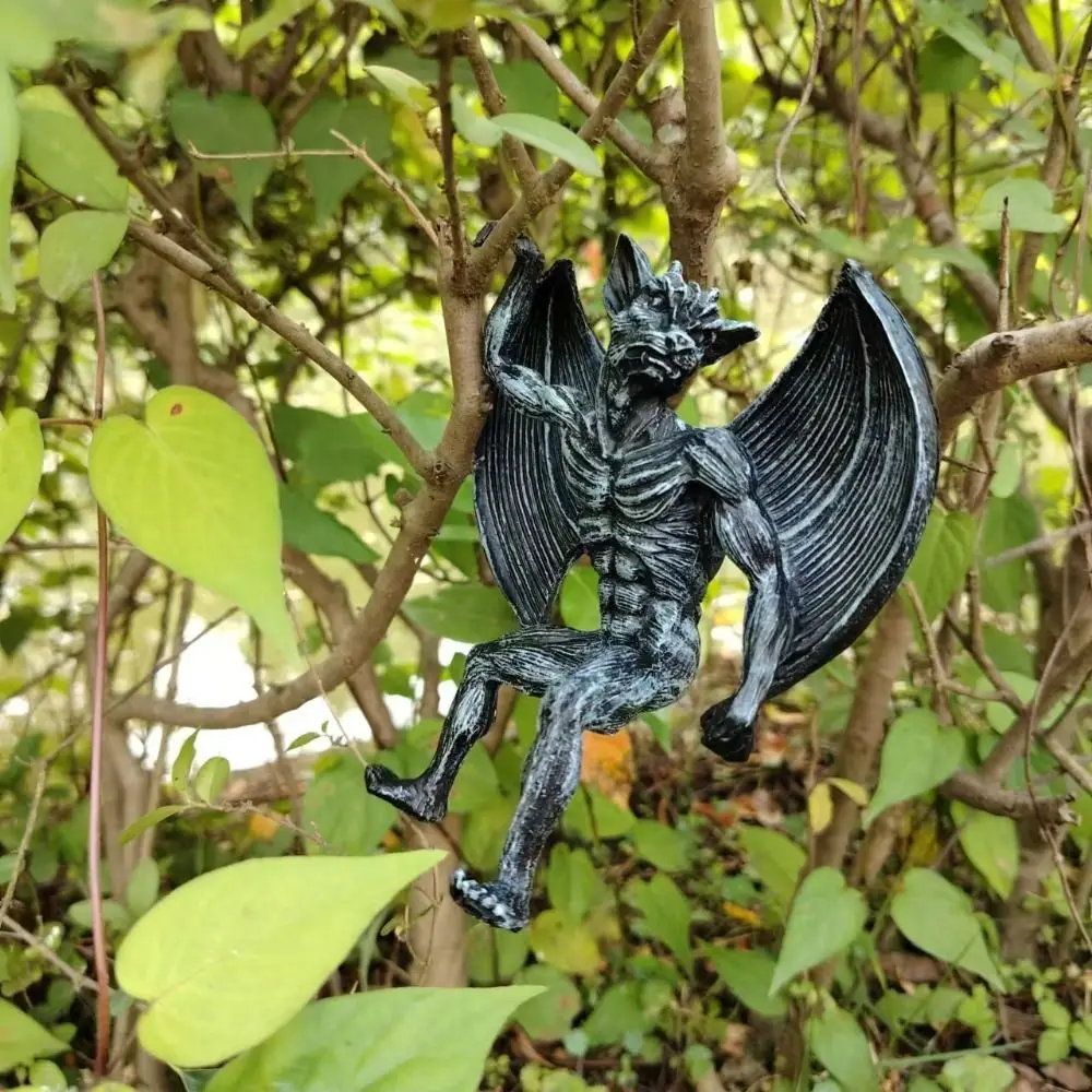 

Gothic Halloween Devil Ornament Resin Handmade Craft Devil Angel Figurines Angel Commemorative Redemption Lifelike