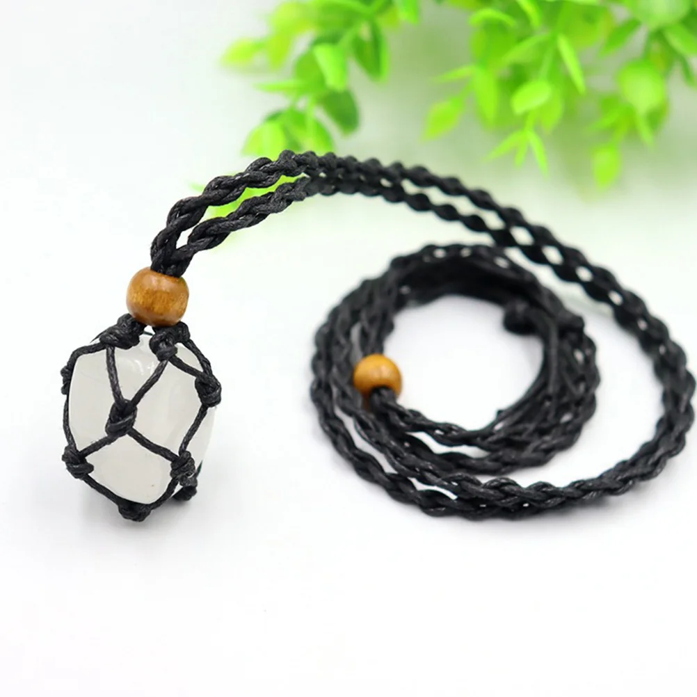 

Yoga Stone Chain Set Crystal Replacement Rope Necklace DIY Retro Necklace Pendant Holder Hanging Pendant Decor Accessories