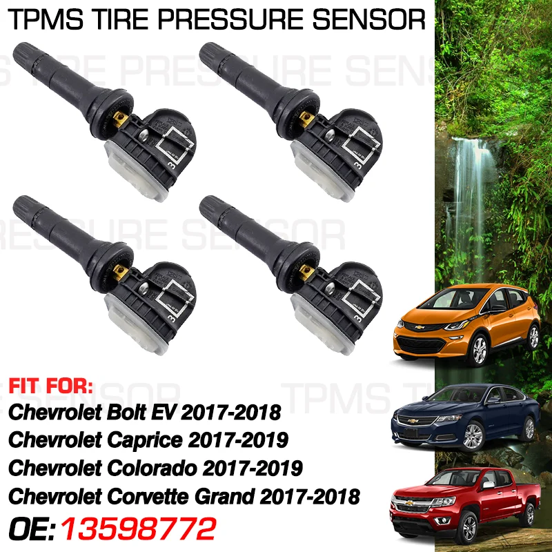 Tire Pressure Monitor Sensor For Chevrolet Bolt EV Caprice Colorado Corvette Grand 2017 2018 2019 13516164 13598772 315 MHz