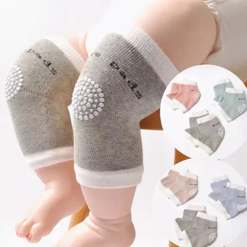 

New Baby Kneecap Cotton Infant Crawling Toddler Leg Warmer Half Pile Non-Slip Dispensing Children's Protective Gear