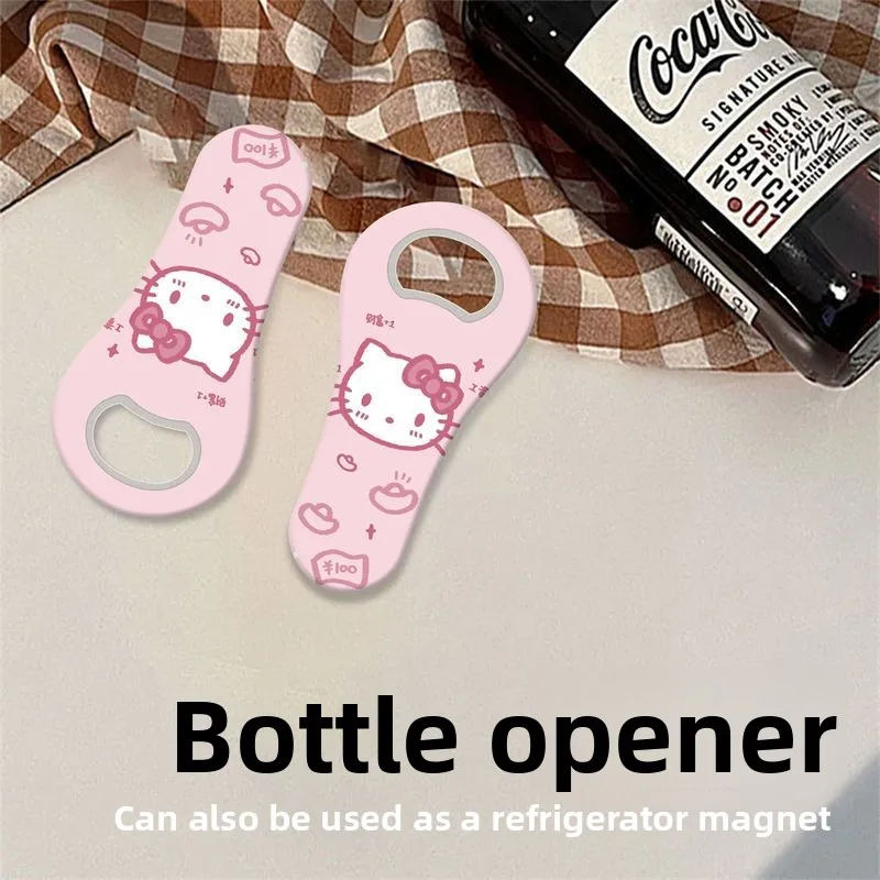 Kawaii Hello Kitty Refrigerator Magnet Bottle Opener Cute Cartoon Beer Opener Creative Design Magnetic Portable Holiday Gift - view 2