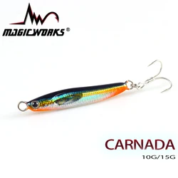 MAGIC WORKS Metal Jig Fishing Lures  Shore Micro Sea Fishing Lure Tackle 10g 15g For Hard  Artificial Bait Fishing Goods Tackle