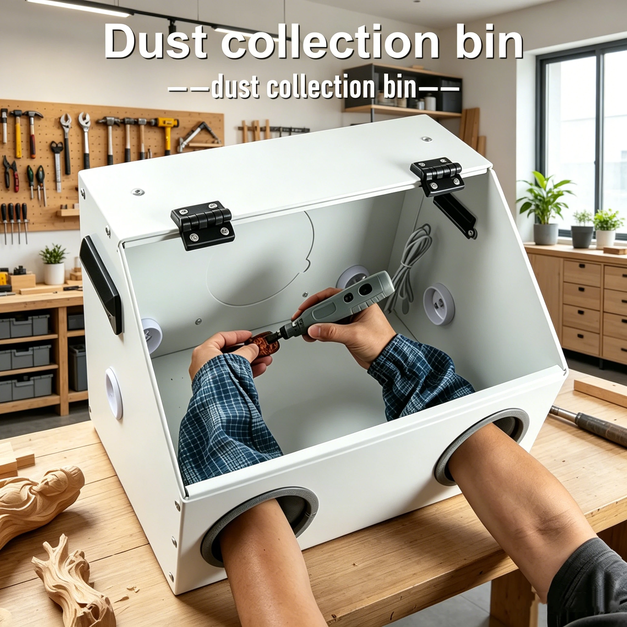 

Grinding Dust Box Metal Structure Dust Box Ventilation Fan Dust Extraction Box for Craft Work Sanding Polishing