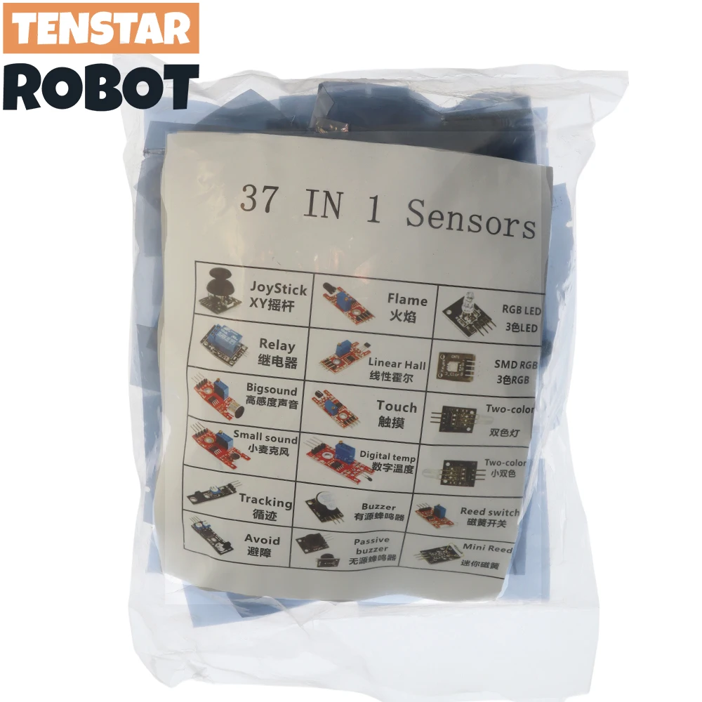 37 in 1 Sensor Kits For Arduino Starters Sensor Kit Contain RGB Joystick Photosensitive Rotary Encoder Obstacle Avoidance