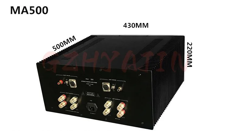 MA500 etapa trasera dibujo original Hiend etapa trasera de alta fidelidad amplificador de alta potencia potencia de salida: 8ω 500 * 24ω 800 * 2