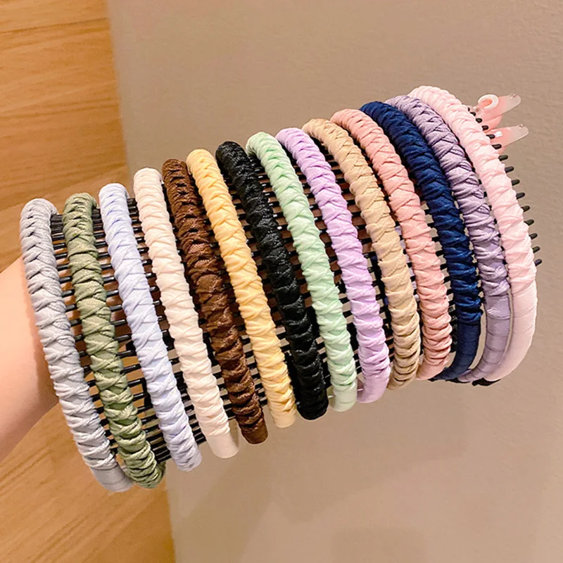 Niedliche Bonbonfarbene Wickel-Stirnbänder für Mädchen, süße Haarverzierung, rutschfestes Haarband, modische Haaraccessoires – Detail 9