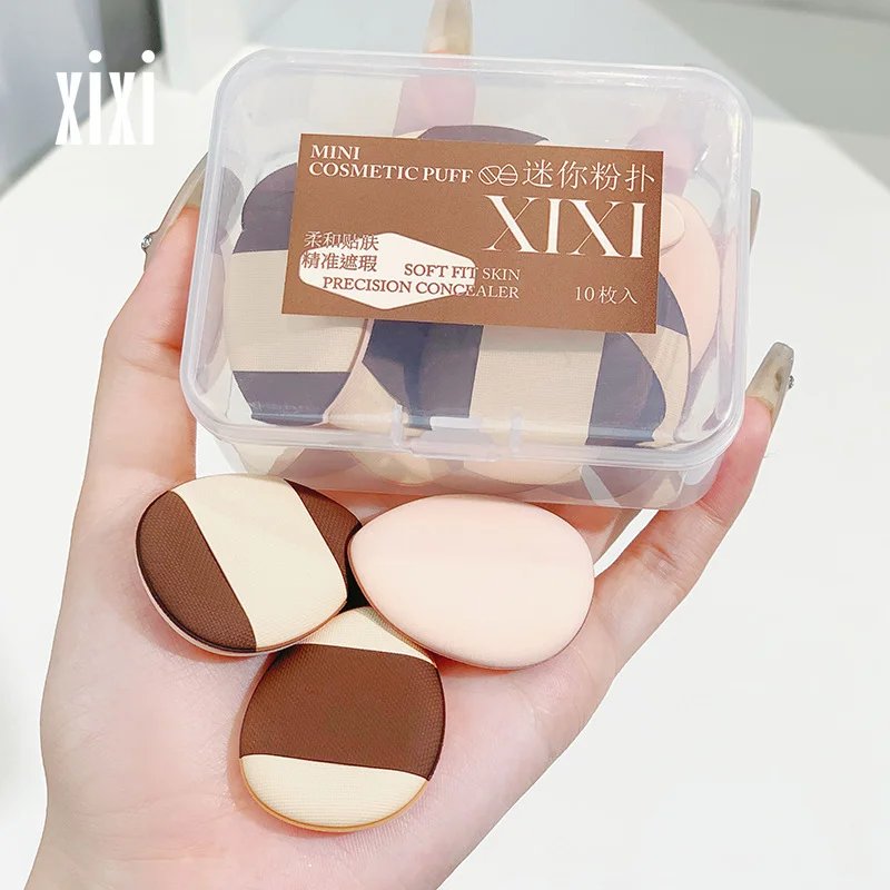

10Pcs Mini Finger Puff Foundation Small Air Cushion Powder Sponge Face Concealer BB Cream Cosmetic Applicator Makeup Tools