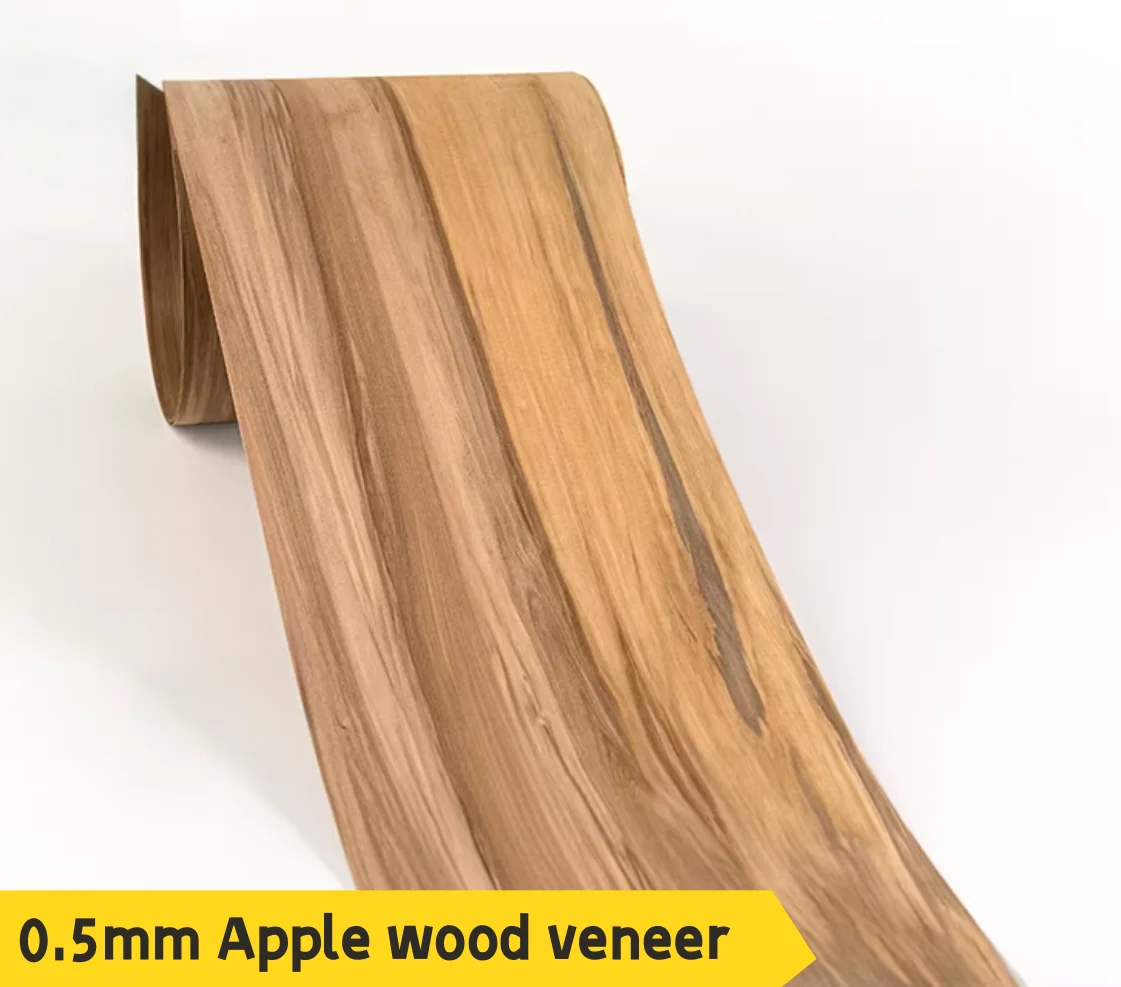 1pcs  0.5mm  Natural Apple Wood Veneer Sheets