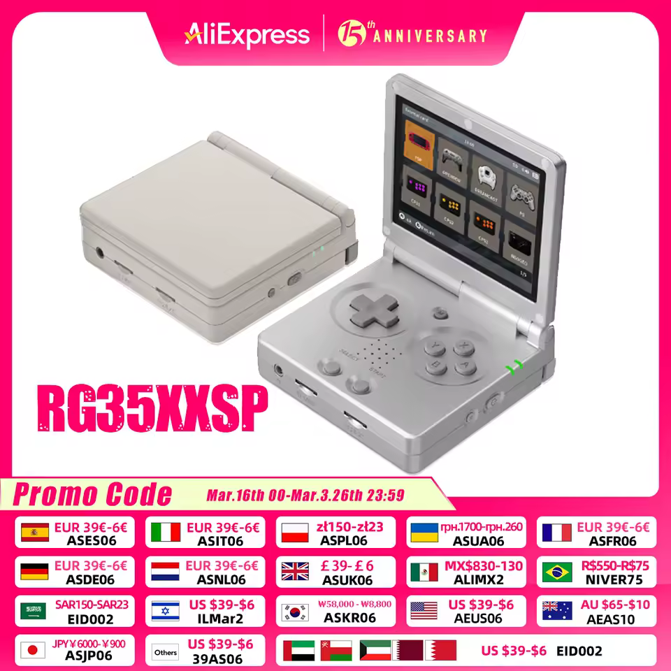 Anbernic RG35XXSP Clamshell Retro Handheld - $74.38 - $6 coupon = $68.38