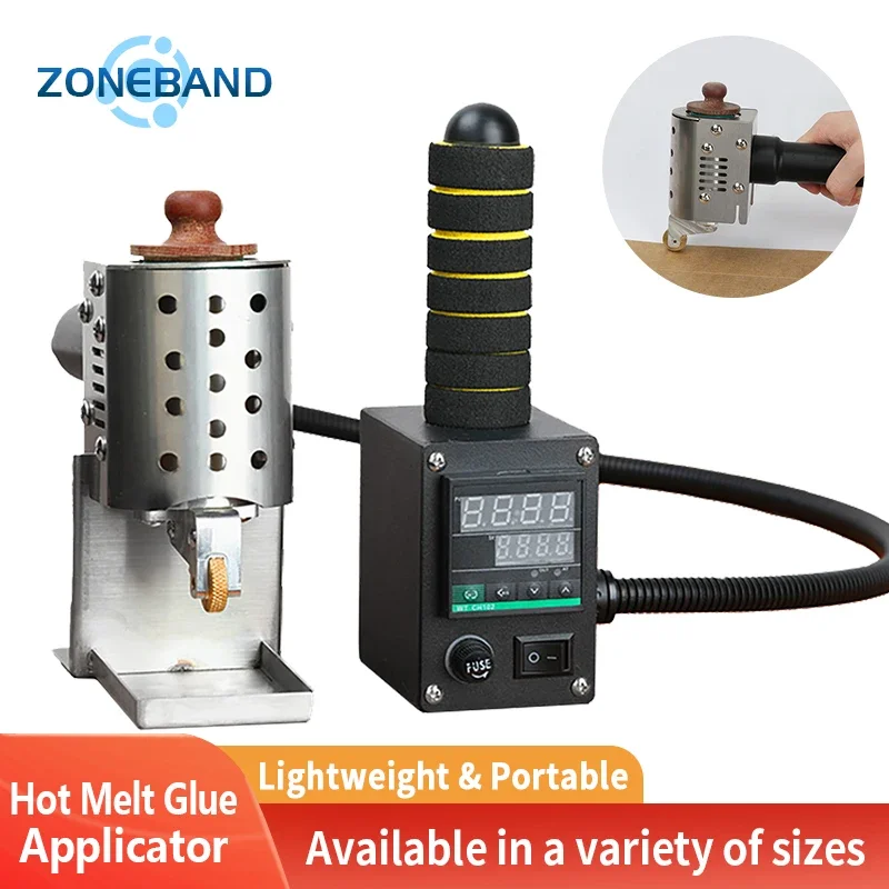 ZONEBAND Hot Melt Glue Applicator Gun Rolling Sealing Machine High Temperature 50ml/150ml for Paper Leather Homemade Handcraft