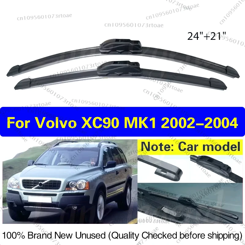 

2pcs For Volvo XC90 MK1 2002 2003 2004 Wiper Front Wiper Blades Windshield Windscreen Clean Window Car Rain Brushes 24"+21"