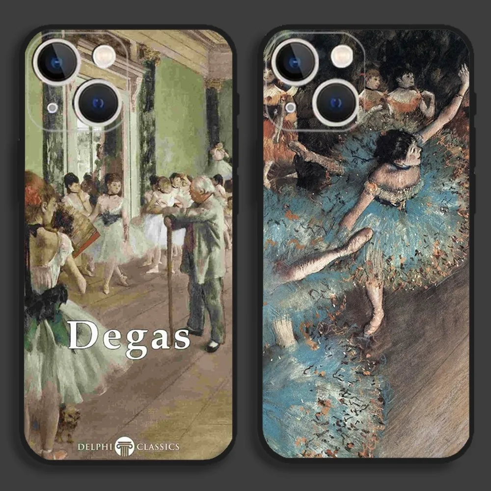 Edgar Degas Dancer ART  Phone Case For iPhone15,14,13,12,11,Pro,Max,Plus,Mini,X,XS,XR,8,7,6,S,Plus,SE Soft Black Case