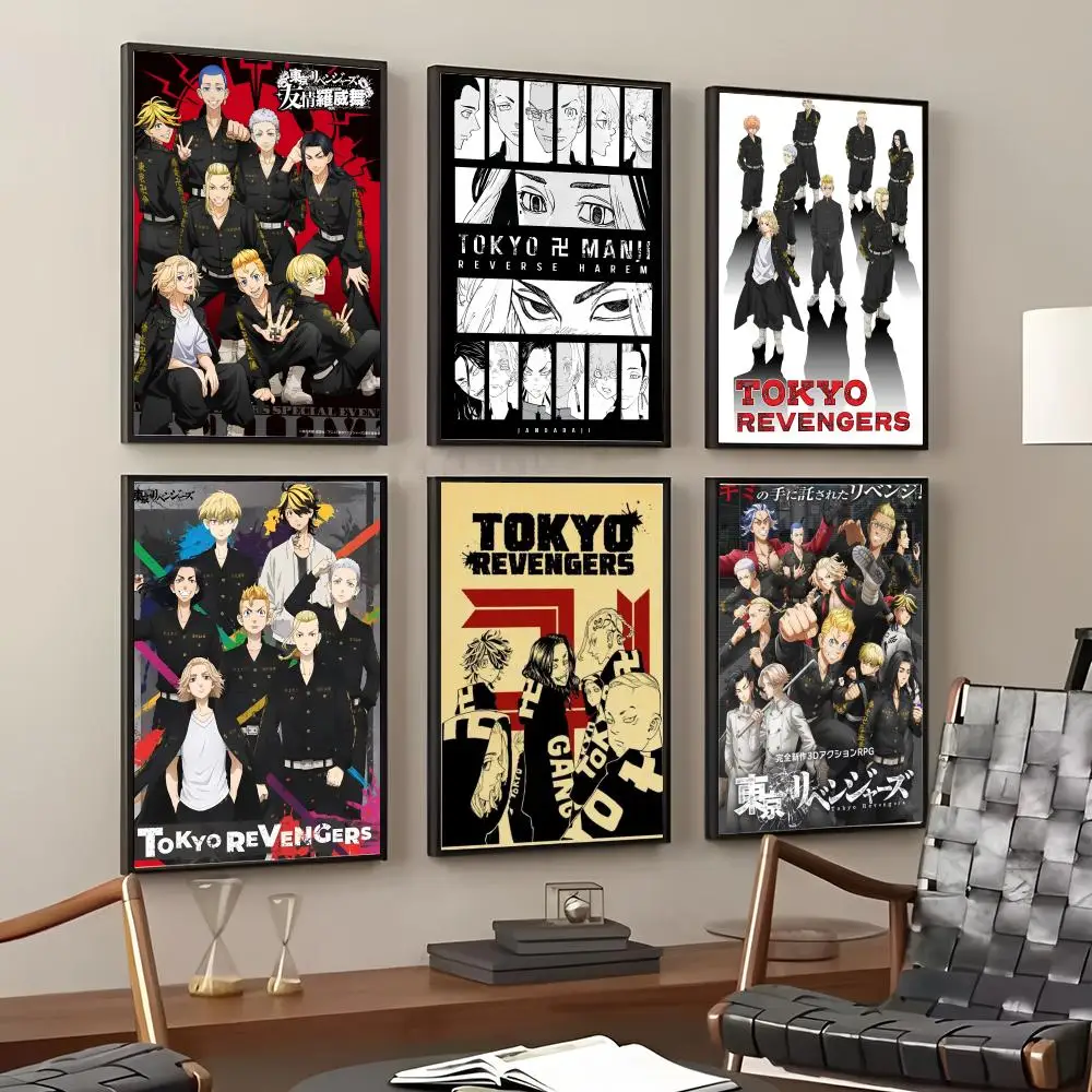 T-Tokyo R-Revenger Painting Calligraphy Cotton Canvas Wall Art Poster High Quality Decor Painting for Living Room Home Decor
