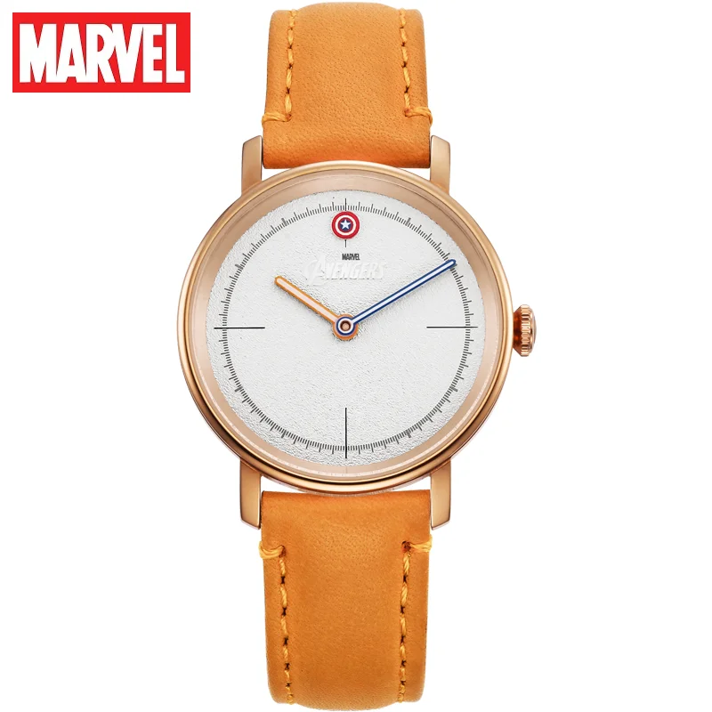 

Marvel Woman Stainless Steel Quartz Wristwatch Avengers Captain America Shell Dial Young Lady Girl Coated Glass Relogio Feminino