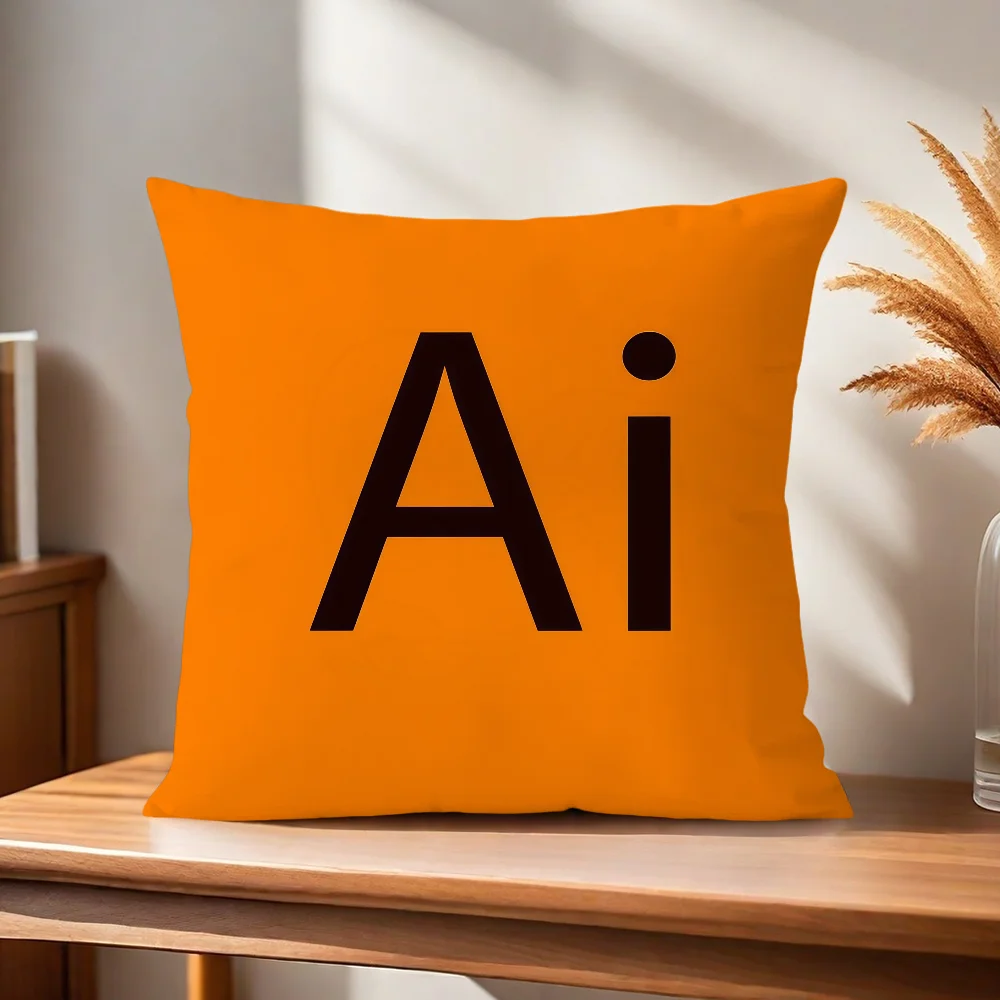 Adobe Illustrator Ai Logo Kissenbezug Kissenhülle für Zuhause, Sofa, Wohnzimmer, Büro, Café, Auto – Detail 4