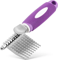 Pet Hair Removal Rake Comb Tool Dog Rake Brush Dog Brush Poodle Cat Comb Steel Metal Dog Comb Combing Matte or Knotted Hair