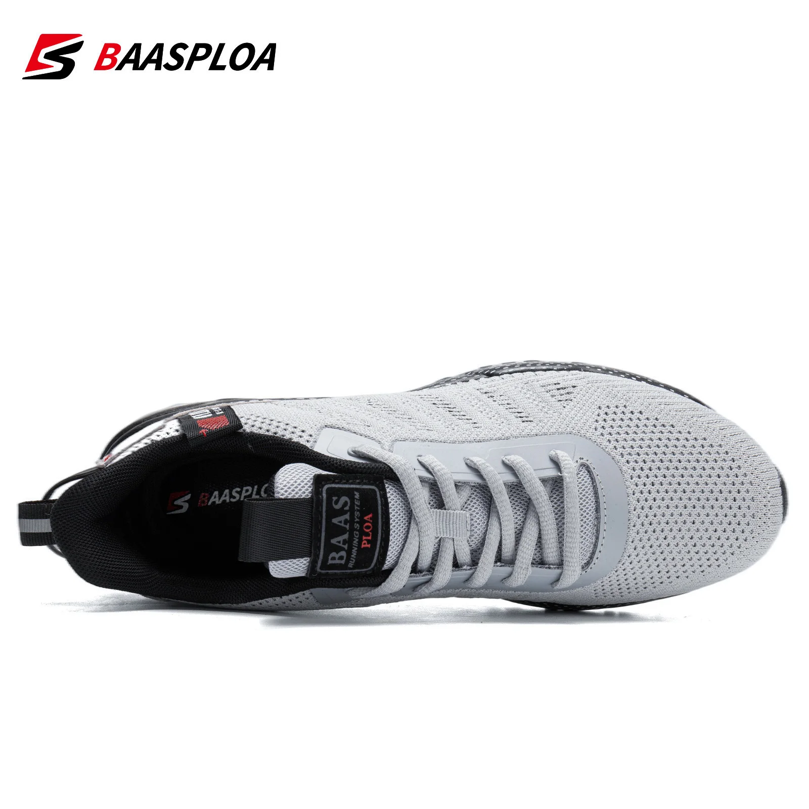 

Baasploa Men's Athletic Running Trainers Breathable Knit Sneakers Lightweight Fitness Walking Shoes