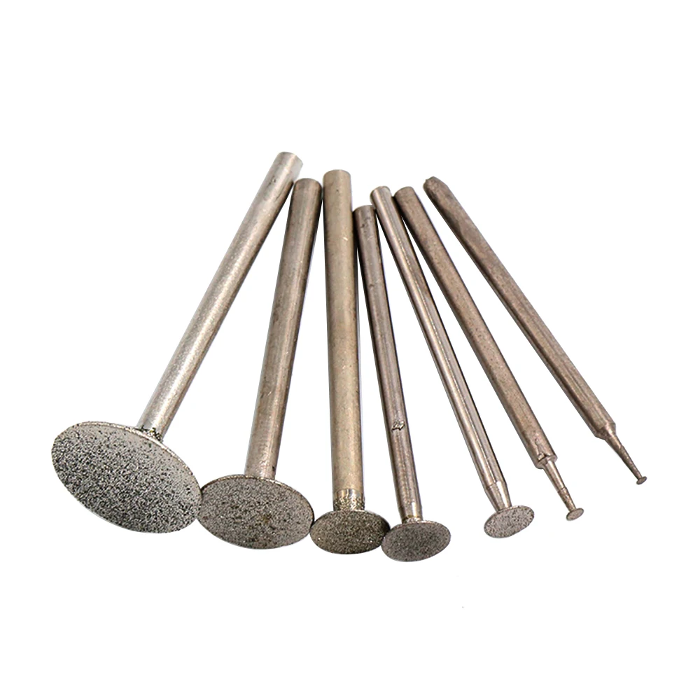 Diamond Grinding Burr 2.35/3mm Shank Needle Point Engraving Carving Polishing Jade Stone Drill Bit for Dremel Rotary