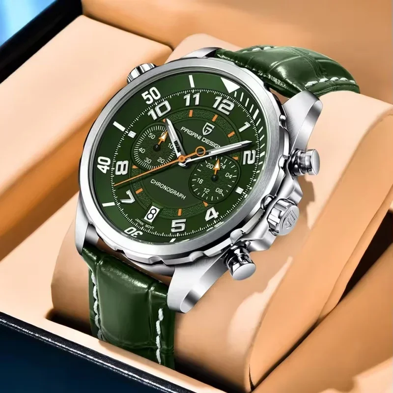 

PAGANI DESIGN 1811 New Men's 44mm Quartz Watch Waterproof Multi functional Chronograph Top Brand VK64 Men's Watch reloj hombre